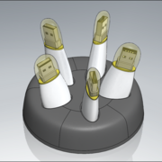 USB-Halter in 3D gedruckt