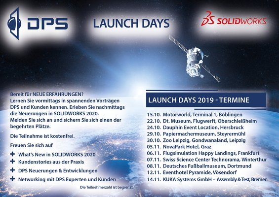 Die informativen Launch Days von DPS Software finden an 11 attraktiven Eventlocations statt.
